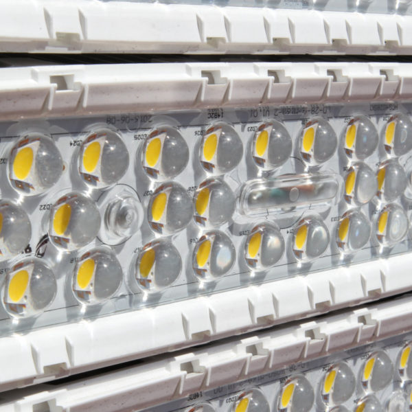 Nahaufnahme der LED-Panels.