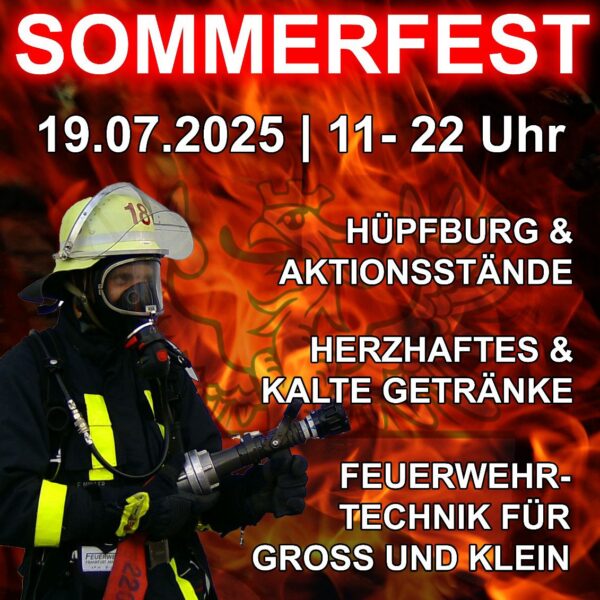 Sommerfest Freiwillige Feuerwehr Nieder-Erlenbach am 19.07.2025 ab 11 Uhr